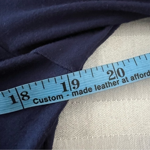 Lovappella 3/4 sleeve knit jersey maxi dress ladies size large navy blue - Picture 8 of 8